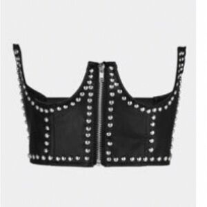 Studded Black underbust corset